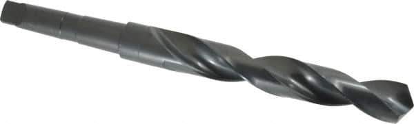 Precision Twist Drill - 1-5/32", 3MT 118° Point High Speed Steel Taper Shank Drill Bit - Oxide Finish, 7-1/4" Flute Length, 11-7/8" OAL, Spiral Flute, Series S209 - USA Tool & Supply