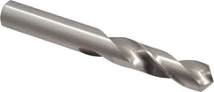 Precision Twist Drill - 31/64" 118° Spiral Flute High Speed Steel Screw Machine Drill Bit - Bright Finish, Right Hand Cut, 2-3/16" Flute Length, 3-11/16" OAL, Standard Point, Straight Shank - USA Tool & Supply