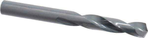 Precision Twist Drill - 0.295" 135° Spiral Flute High Speed Steel Screw Machine Drill Bit - Oxide Finish, Right Hand Cut, 1-9/16" Flute Length, 2-3/4" OAL, Split Point, Straight Shank - USA Tool & Supply