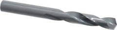 Precision Twist Drill - 0.295" 135° Spiral Flute High Speed Steel Screw Machine Drill Bit - Oxide Finish, Right Hand Cut, 1-9/16" Flute Length, 2-3/4" OAL, Split Point, Straight Shank - USA Tool & Supply