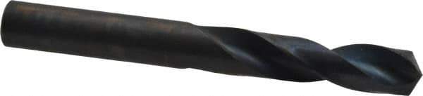 Precision Twist Drill - 0.358" 135° Spiral Flute High Speed Steel Screw Machine Drill Bit - Oxide Finish, Right Hand Cut, 1-3/4" Flute Length, 3-1/16" OAL, Split Point, Straight Shank - USA Tool & Supply