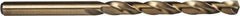 Precision Twist Drill - 45/64", 135° Point, Spiral Flute, Cobalt Taper Length Drill Bit - Oxide/Gold Finish, 5-5/8" Flute Length, 9-1/2" OAL, Series M51CO - USA Tool & Supply