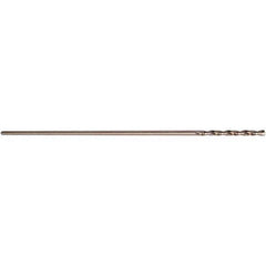 Letter E (1/4″)2-3/4″ Flute Length 135° Cobalt Aircraft Extension Drill Straw Finish, Straight-Cylindrical Shank, Split Point, Self-Centering, Series CO500-12