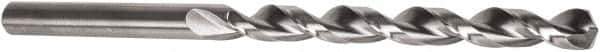 Precision Twist Drill - 5/8", 135° Point, Parabolic Flute, High Speed Steel Taper Length Drill Bit - Bright Finish, 4-7/8" Flute Length, 8-3/4" OAL, Series QC91P - USA Tool & Supply