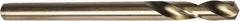 Precision Twist Drill - #11 135° Spiral Flute Cobalt Screw Machine Drill Bit - Oxide/Gold Finish, Right Hand Cut, 1-3/16" Flute Length, 3-1/2" OAL, Split Point, Straight Shank - USA Tool & Supply