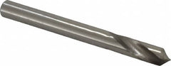 Precision Twist Drill - 1/4" Body Diam, 90° Point, High Speed Steel, 2-1/2" Overall Length, Spotting Drill - USA Tool & Supply