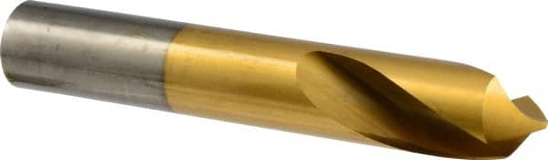 Precision Twist Drill - 1" Body Diam, 90°, 6" OAL, High Speed Steel Spotting Drill - USA Tool & Supply