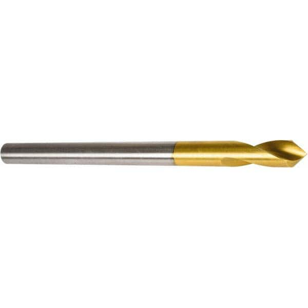 Precision Twist Drill - 1" Body Diam, 90°, 10" OAL, High Speed Steel Spotting Drill - USA Tool & Supply