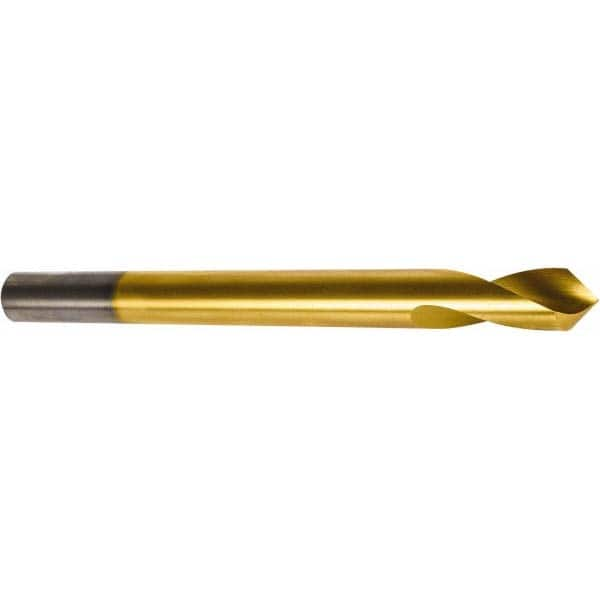 Precision Twist Drill - 1" Body Diam, 90°, 8" OAL, High Speed Steel Spotting Drill - USA Tool & Supply