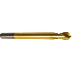 Precision Twist Drill - 1" Body Diam, 90°, 8" OAL, High Speed Steel Spotting Drill - USA Tool & Supply