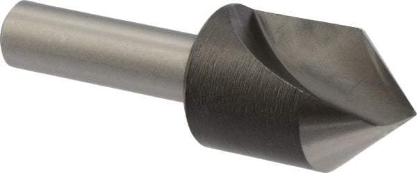 Precision Twist Drill - 3/4" Head Diam, 3/8" Shank Diam, 1 Flute 82° High Speed Steel Countersink - Bright Finish, 2-13/32" OAL, Single End, Straight Shank, Right Hand Cut - USA Tool & Supply