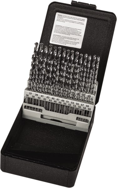 Precision Twist Drill - 118° Point, Bright Finish, High Speed Steel Jobber Length Drill Bit Set - USA Tool & Supply