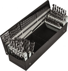 Precision Twist Drill - 1/16 to 1/2", 118° Point, Bright Finish, High Speed Steel Jobber Length Drill Bit Set - USA Tool & Supply