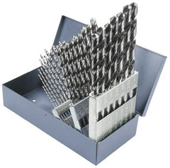 Interstate - 1/16 to 1/2", 118° Point, Oxide Finish, High Speed Steel Taper Length Drill Bit Set - USA Tool & Supply