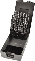 Precision Twist Drill - 1/16 to 1/2", 118° Point, Bright Finish, High Speed Steel Jobber Length Drill Bit Set - USA Tool & Supply