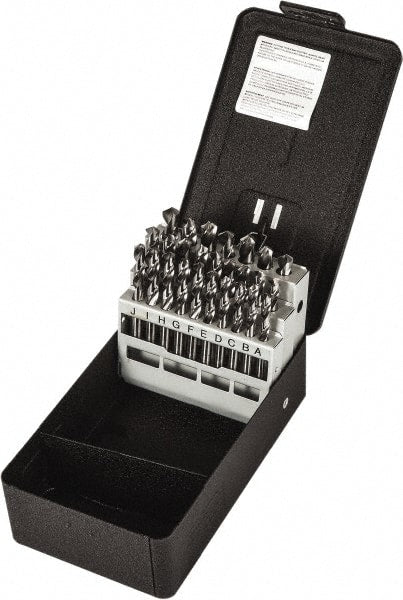 Precision Twist Drill - 118° Point, Bright Finish, High Speed Steel Screw Machine Length Drill Bit Set - USA Tool & Supply