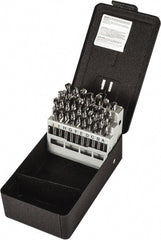 Precision Twist Drill - 118° Point, Bright Finish, High Speed Steel Screw Machine Length Drill Bit Set - USA Tool & Supply