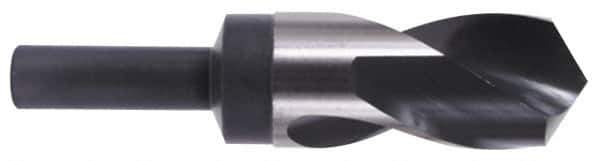 Precision Twist Drill - 1-15/16" Drill, 118° Point, High Speed Steel Silver Deming & Reduced Shank Drill Bit - Bright Finish, 6" OAL, Straight Shank, 3" Flute Length, Right Hand Cut, Standard Point, Spiral Flute, Regular Spiral - USA Tool & Supply