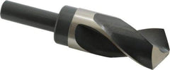 Precision Twist Drill - 1-9/16" Drill, 118° Point, High Speed Steel Silver Deming & Reduced Shank Drill Bit - Bright Finish, 6" OAL, Straight Shank, 3" Flute Length, Right Hand Cut, Standard Point, Spiral Flute, Regular Spiral - USA Tool & Supply