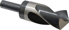 Precision Twist Drill - 1-3/4" Drill, 118° Point, High Speed Steel Silver Deming & Reduced Shank Drill Bit - Bright Finish, 6" OAL, Straight Shank, 3" Flute Length, Right Hand Cut, Standard Point, Spiral Flute, Regular Spiral - USA Tool & Supply