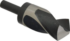 Precision Twist Drill - 2" Drill, 118° Point, High Speed Steel Silver Deming & Reduced Shank Drill Bit - Bright Finish, 6" OAL, Straight Shank, 3" Flute Length, Right Hand Cut, Standard Point, Spiral Flute, Regular Spiral - USA Tool & Supply
