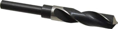 Precision Twist Drill - 13/16" Drill, 118° Point, High Speed Steel Silver Deming & Reduced Shank Drill Bit - Bright Finish, 6" OAL, Straight Shank, 3" Flute Length, Right Hand Cut, Standard Point, Spiral Flute, Regular Spiral - USA Tool & Supply