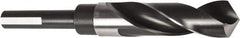 Precision Twist Drill - 1-5/16" Drill, 118° Point, High Speed Steel Silver Deming & Reduced Shank Drill Bit - Bright Finish, 6" OAL, Flats on Shank, 3" Flute Length, Right Hand Cut, Standard Point, Spiral Flute, Regular Spiral - USA Tool & Supply