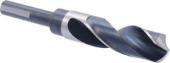 Precision Twist Drill - 29/32" Drill, 118° Point, High Speed Steel Silver Deming & Reduced Shank Drill Bit - Bright Finish, 6" OAL, Flats on Shank, 3" Flute Length, Right Hand Cut, Standard Point, Spiral Flute, Regular Spiral - USA Tool & Supply