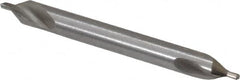 Precision Twist Drill - #1 Plain Cut 60° Incl Angle High Speed Steel Combo Drill & Countersink - USA Tool & Supply