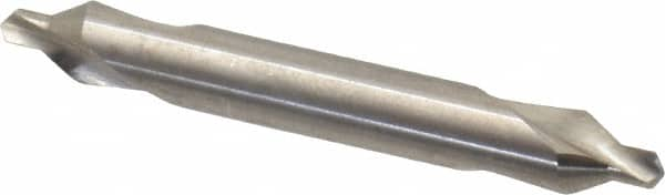 Precision Twist Drill - #3 Plain Cut 60° Incl Angle High Speed Steel Combo Drill & Countersink - USA Tool & Supply