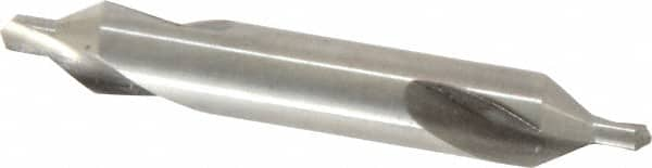 Precision Twist Drill - #4 Plain Cut 60° Incl Angle High Speed Steel Combo Drill & Countersink - USA Tool & Supply