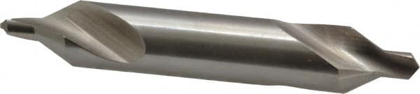 Precision Twist Drill - #5 Plain Cut 60° Incl Angle High Speed Steel Combo Drill & Countersink - USA Tool & Supply