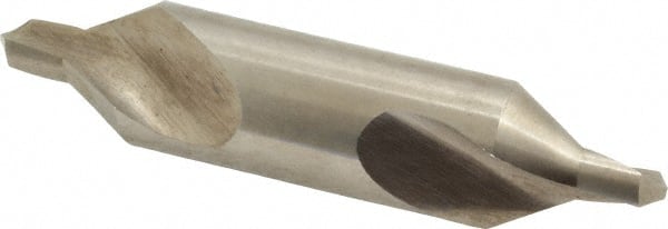 Precision Twist Drill - #8 Plain Cut 60° Incl Angle High Speed Steel Combo Drill & Countersink - USA Tool & Supply