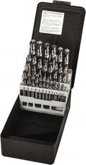 Precision Twist Drill - 1/16 to 1/2", 135° Point, Oxide Finish, High Speed Steel Screw Machine Length Drill Bit Set - USA Tool & Supply