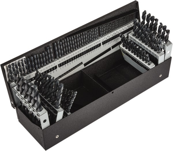 Precision Twist Drill - 1/16 to 1/2", 118° Point, Oxide Finish, High Speed Steel Jobber Length Drill Bit Set - USA Tool & Supply