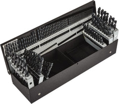 Precision Twist Drill - 1/16 to 1/2", 118° Point, Oxide Finish, High Speed Steel Jobber Length Drill Bit Set - USA Tool & Supply