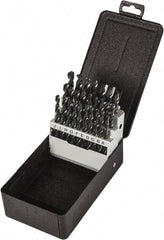 Precision Twist Drill - 118° Point, Oxide Finish, High Speed Steel Jobber Length Drill Bit Set - USA Tool & Supply