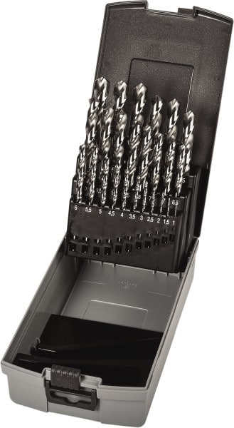 Precision Twist Drill - 1 to 13mm, 118° Point, Bright Finish, High Speed Steel Jobber Length Drill Bit Set - USA Tool & Supply