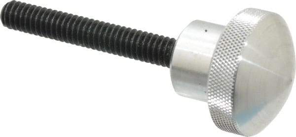 Morton Machine Works - 1" Head, Knurled Knob - Threaded Stem, Aluminum - USA Tool & Supply
