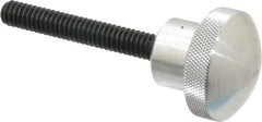 Morton Machine Works - 1" Head, Knurled Knob - Threaded Stem, Aluminum - USA Tool & Supply