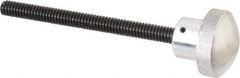 Morton Machine Works - 1" Head, Knurled Knob - Threaded Stem, Aluminum - USA Tool & Supply