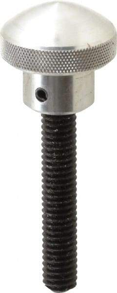 Morton Machine Works - 1" Head, Knurled Knob - Threaded Stem, Aluminum - USA Tool & Supply