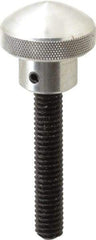 Morton Machine Works - 1" Head, Knurled Knob - Threaded Stem, Aluminum - USA Tool & Supply