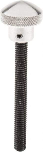 Morton Machine Works - 1" Head, Knurled Knob - Threaded Stem, Aluminum - USA Tool & Supply