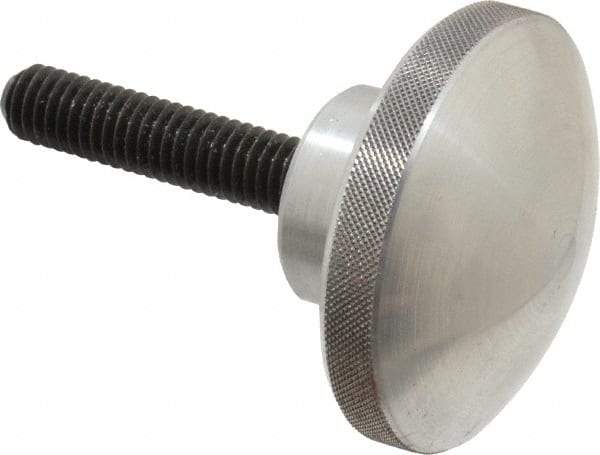 Morton Machine Works - 2" Head, Knurled Knob - Threaded Stem, Aluminum - USA Tool & Supply