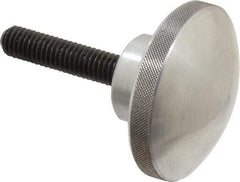 Morton Machine Works - 2" Head, Knurled Knob - Threaded Stem, Aluminum - USA Tool & Supply
