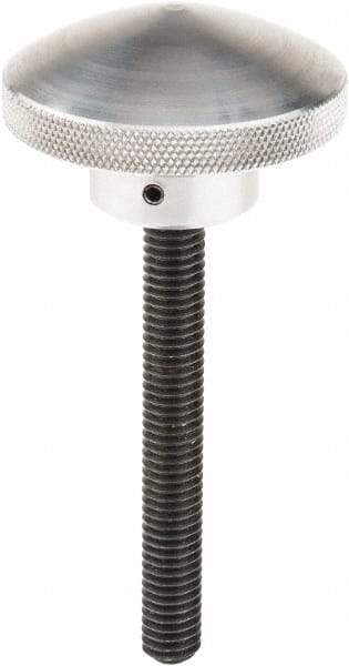 Morton Machine Works - 2" Head, Knurled Knob - Threaded Stem, Aluminum - USA Tool & Supply