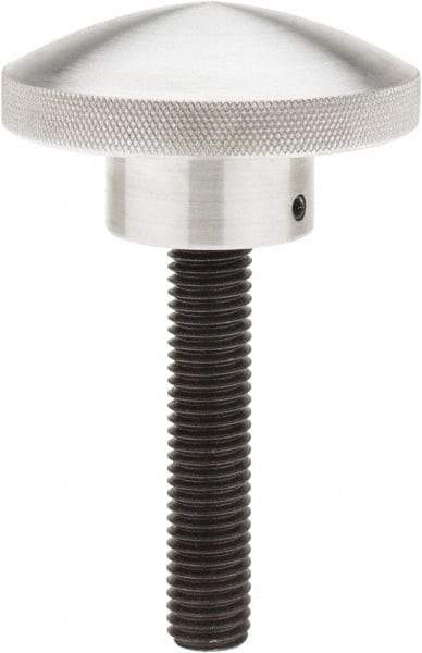 Morton Machine Works - 3" Head, Knurled Knob - Threaded Stem, Aluminum - USA Tool & Supply