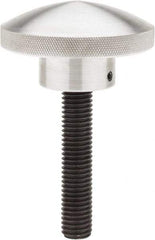 Morton Machine Works - 3" Head, Knurled Knob - Threaded Stem, Aluminum - USA Tool & Supply