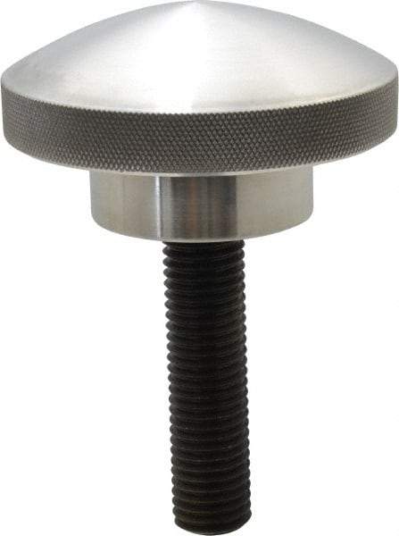 Morton Machine Works - 3-1/2" Head, Knurled Knob - Threaded Stem, Aluminum - USA Tool & Supply